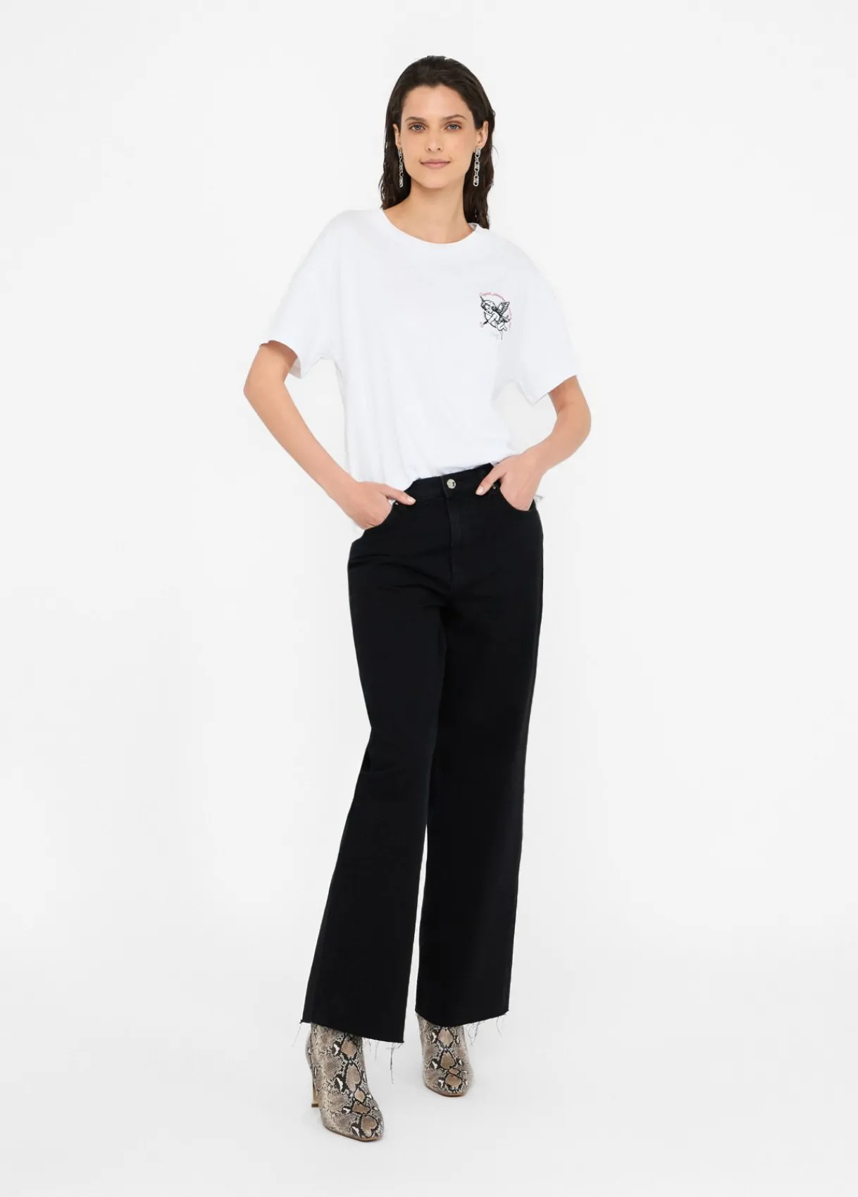 Liu Jo T-shirt avec broderie et strass|Femme T-Shirts Et Tops