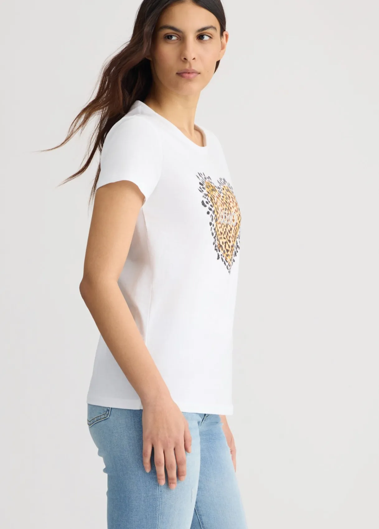 Liu Jo T-shirt avec cœur animalier|Femme T-Shirts Et Tops