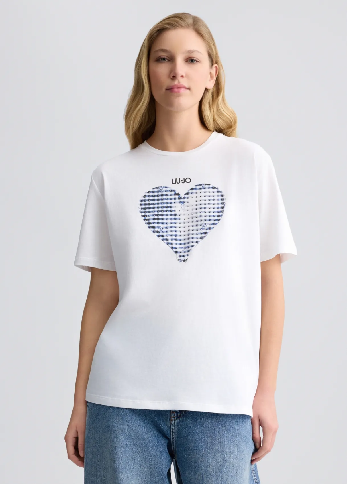 Liu Jo T-shirt avec cœur et strass|Femme T-Shirts Et Tops