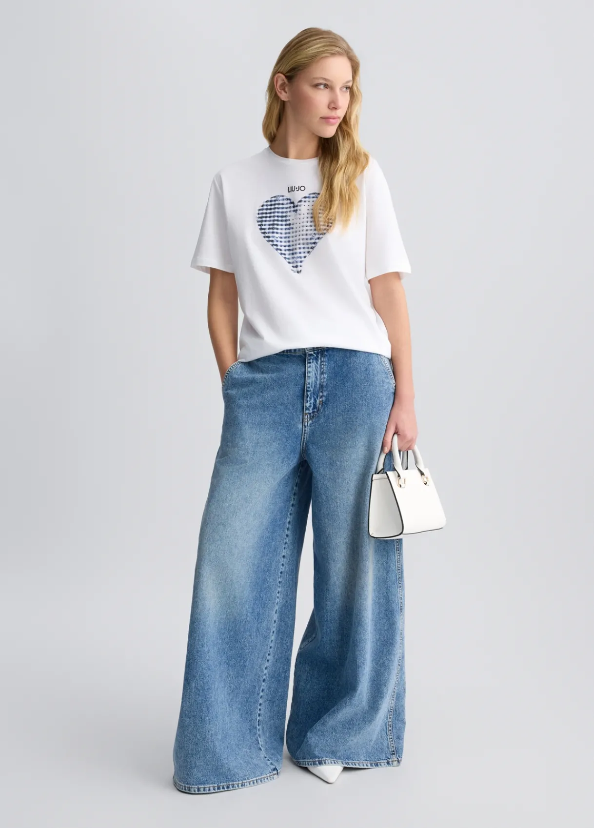 Liu Jo T-shirt avec cœur et strass|Femme T-Shirts Et Tops