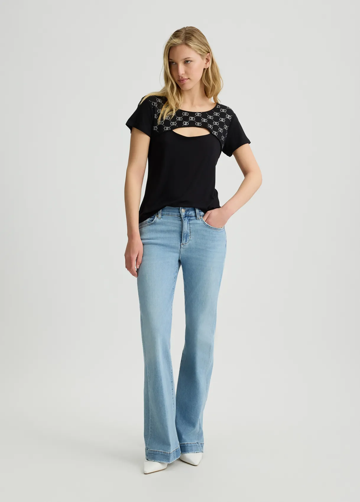 Liu Jo T-shirt avec découpe|Femme Mode Plage|T-Shirts Et Tops