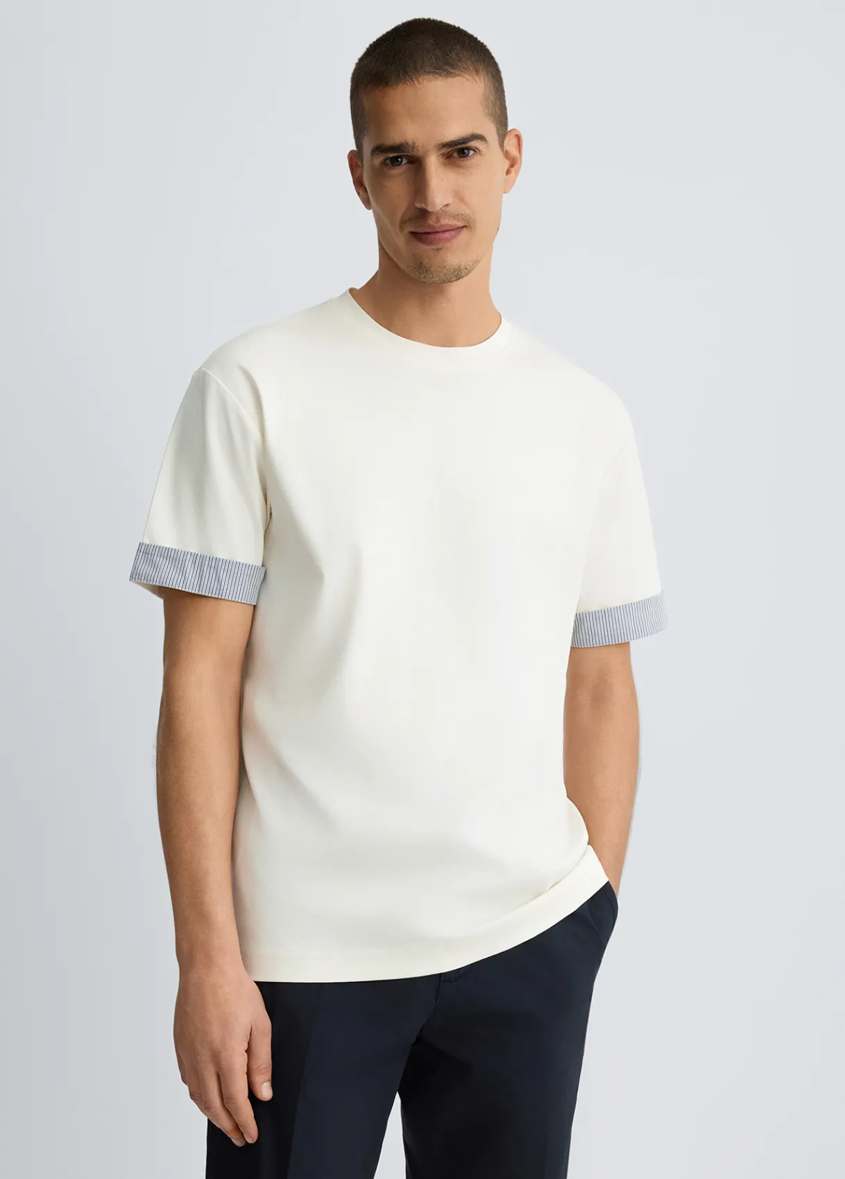 Liu Jo T-shirt avec détails en popeline|Homme Polos Et T-Shirts