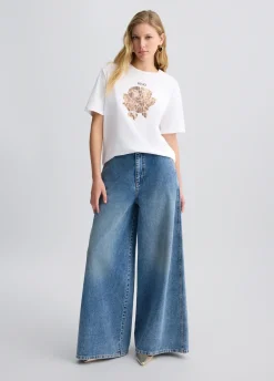 Liu Jo T-shirt avec fleurs animalier|Femme T-Shirts Et Tops