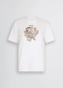 Liu Jo T-shirt avec fleurs animalier|Femme T-Shirts Et Tops