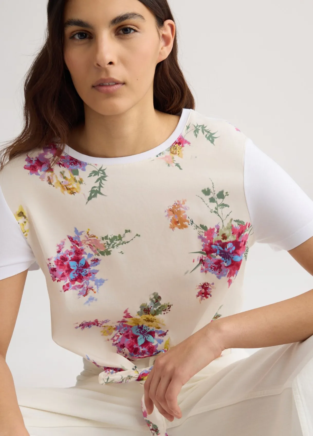 Liu Jo T-shirt avec imprimé et nœud|Femme T-Shirts Et Tops