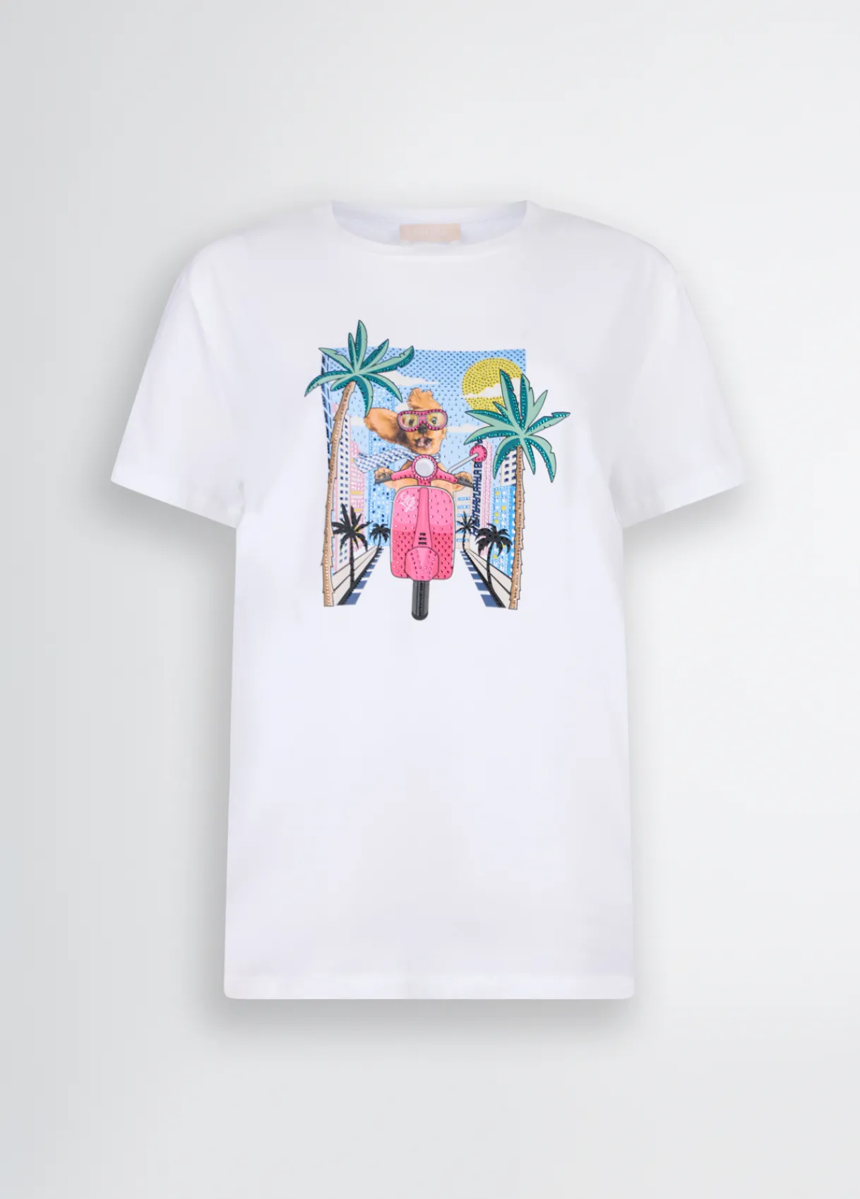 Liu Jo T-shirt avec imprimé et strass|Femme T-Shirts Et Tops