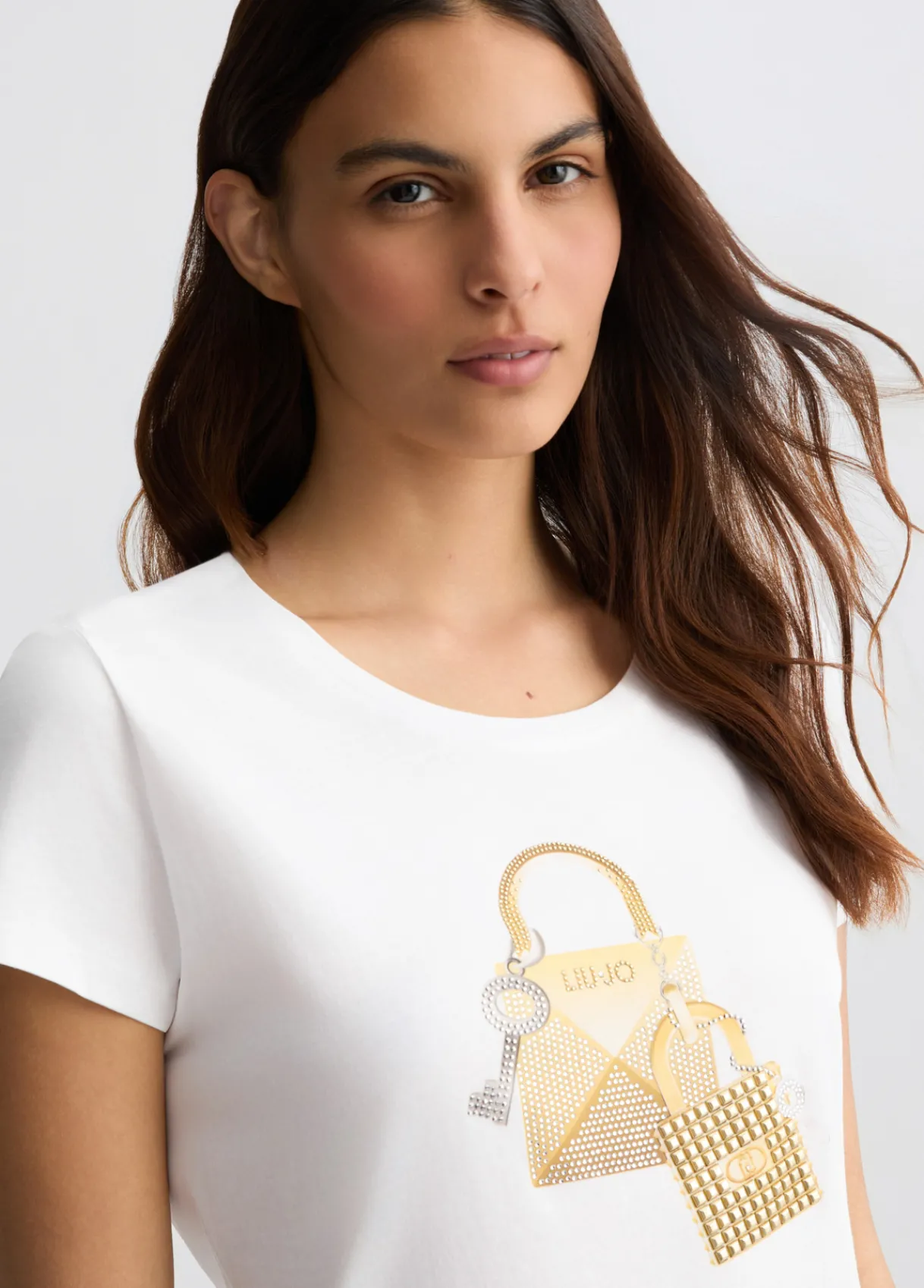 Liu Jo T-shirt avec imprimé et strass|Femme T-Shirts Et Tops