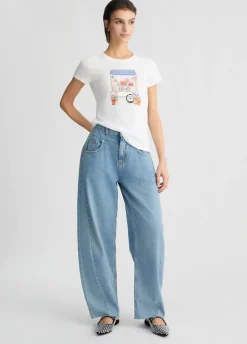 Liu Jo T-shirt avec imprimé et strass|Femme T-Shirts Et Tops