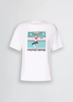 Liu Jo T-shirt avec imprimé et strass|Femme T-Shirts Et Tops