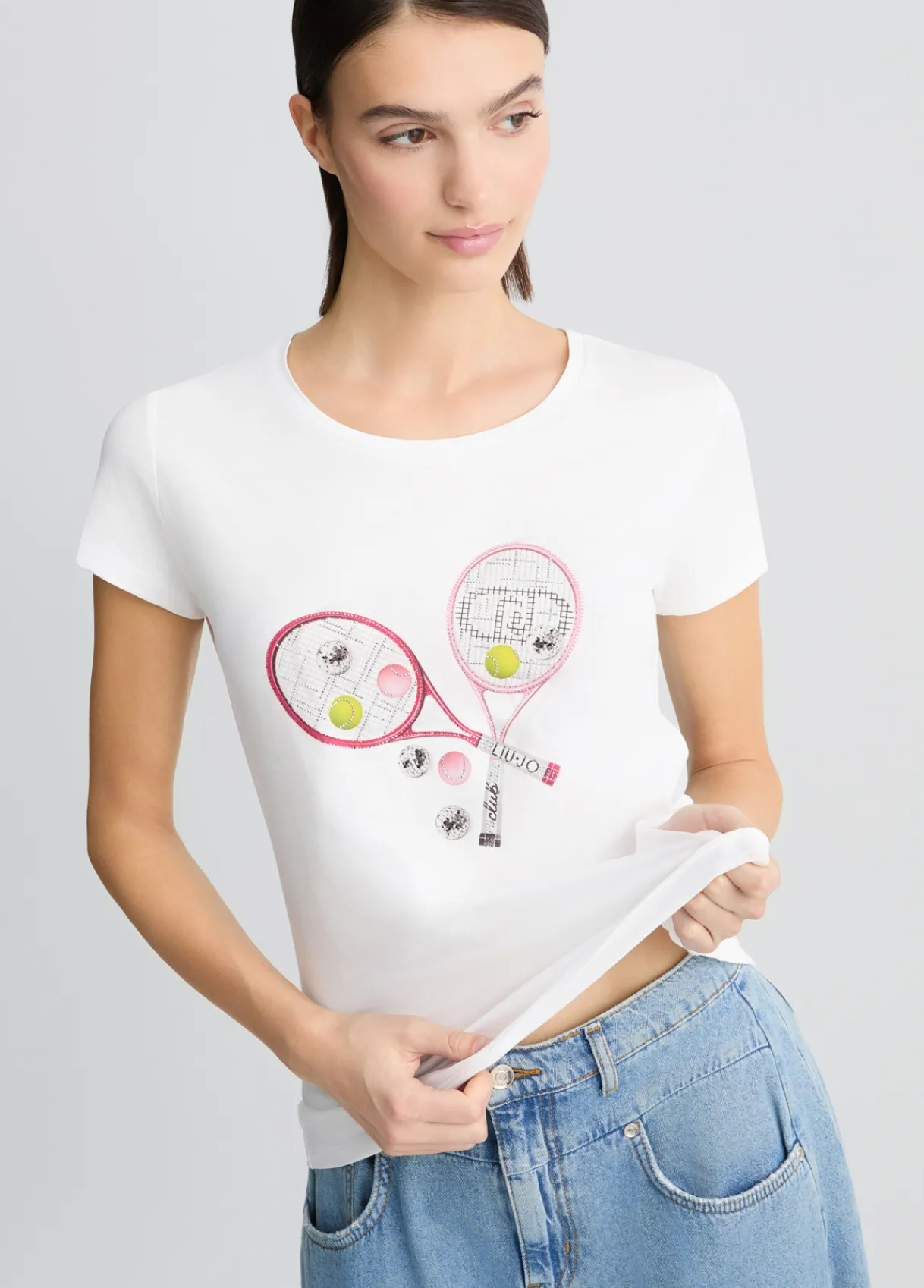 Liu Jo T-shirt avec imprimé et strass|Femme T-Shirts Et Tops