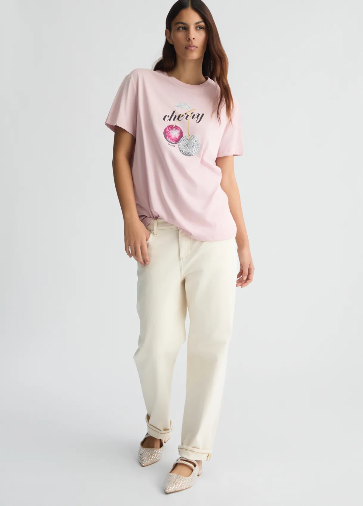 Liu Jo T-shirt avec imprimé et strass|Femme T-Shirts Et Tops
