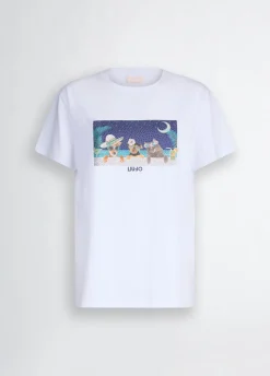 Liu Jo T-shirt avec imprimé et strass|Femme T-Shirts Et Tops