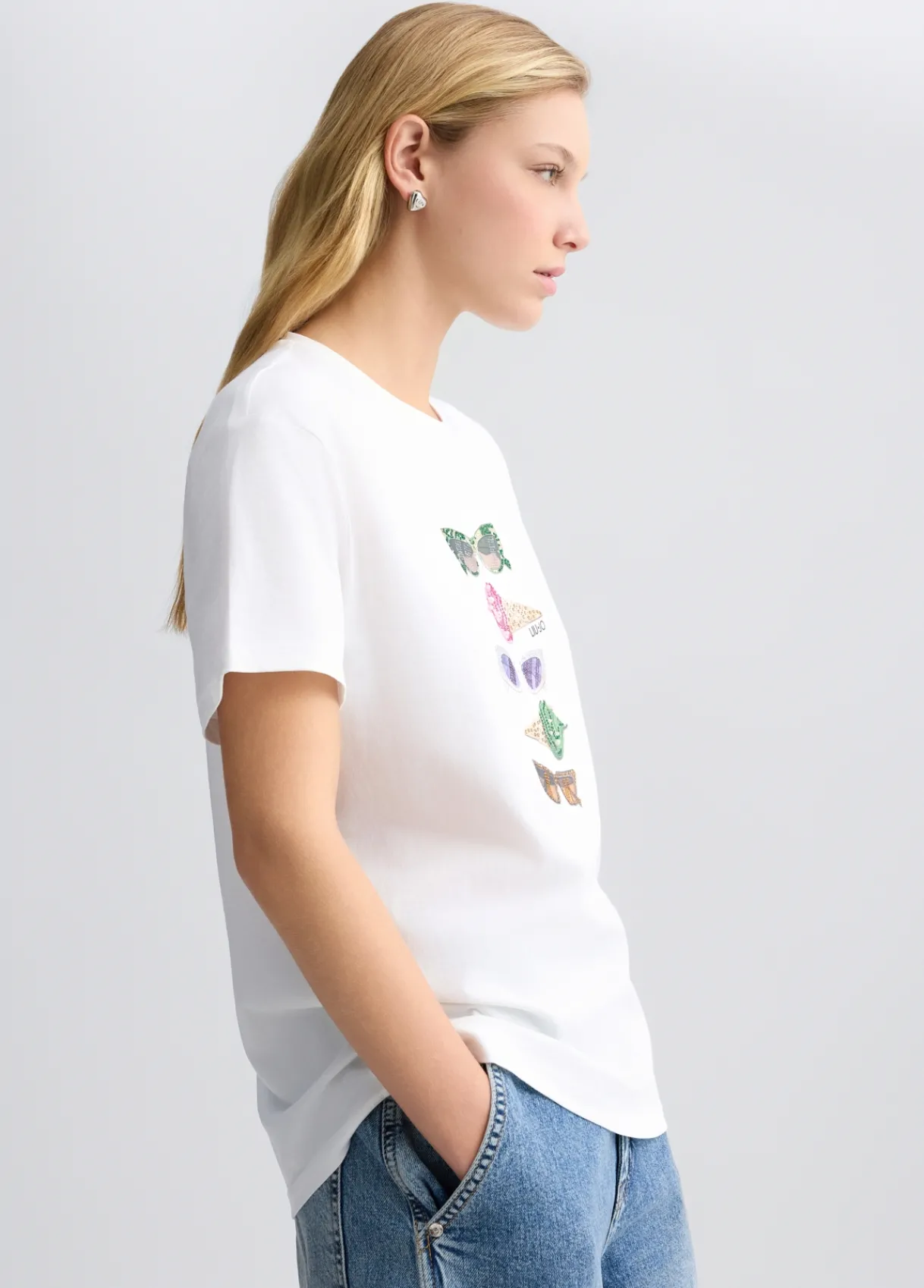 Liu Jo T-shirt avec imprimé et strass|Femme T-Shirts Et Tops