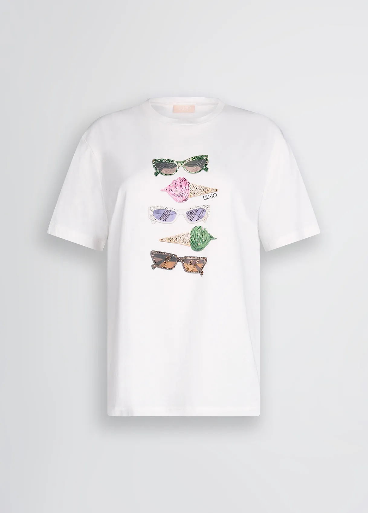 Liu Jo T-shirt avec imprimé et strass|Femme T-Shirts Et Tops