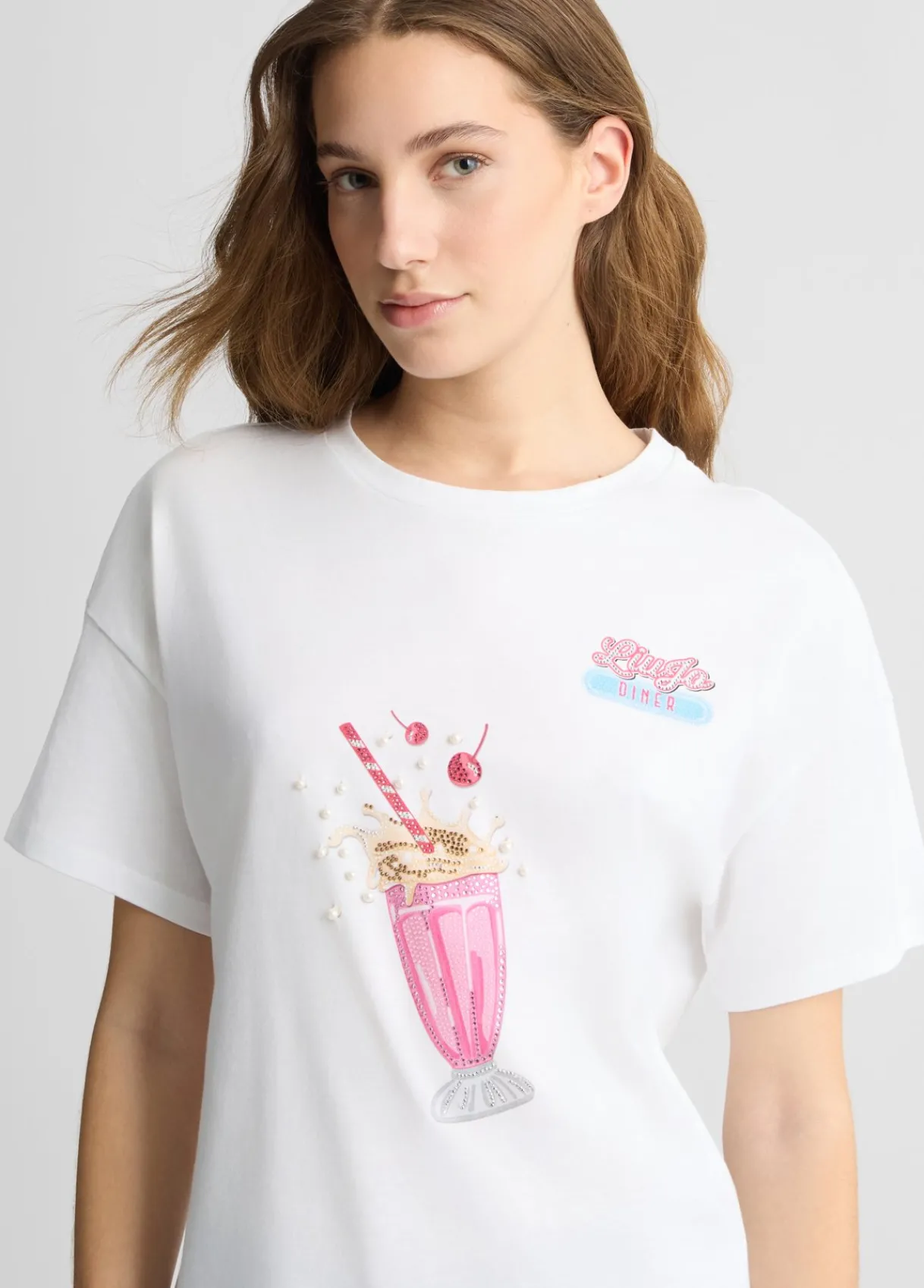 Liu Jo T-shirt avec imprimé et strass|Femme T-Shirts Et Tops