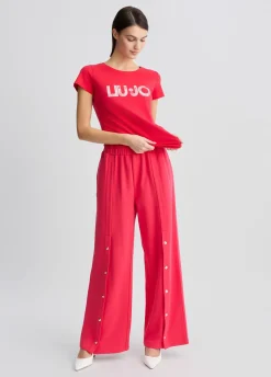 Liu Jo T-shirt avec logo et strass|Femme Mode Plage|T-Shirts Et Tops