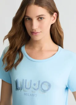Liu Jo T-shirt avec logo et strass|Femme T-Shirts Et Tops