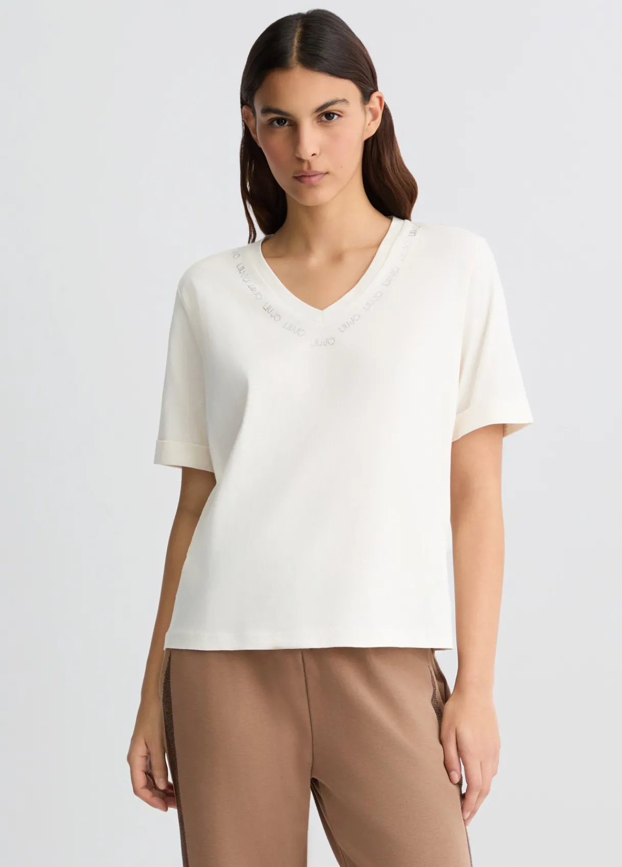 Liu Jo T-shirt avec logo et strass|Femme Vêtements De Sport|T-Shirts Et Tops