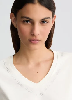 Liu Jo T-shirt avec logo et strass|Femme Vêtements De Sport|T-Shirts Et Tops