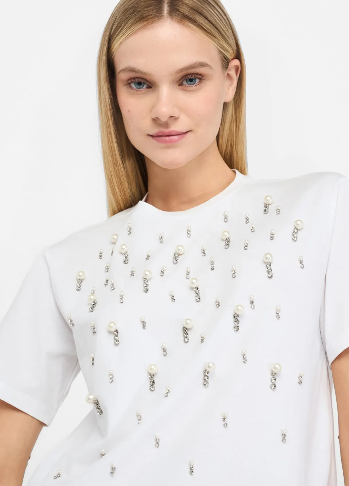 Liu Jo T-shirt avec perles et strass|Femme T-Shirts Et Tops