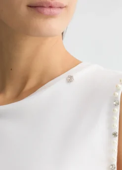 Liu Jo T-shirt avec perles et strass|Femme T-Shirts Et Tops