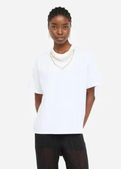 Liu Jo T-shirt avec perles et strass|Femme T-Shirts Et Tops