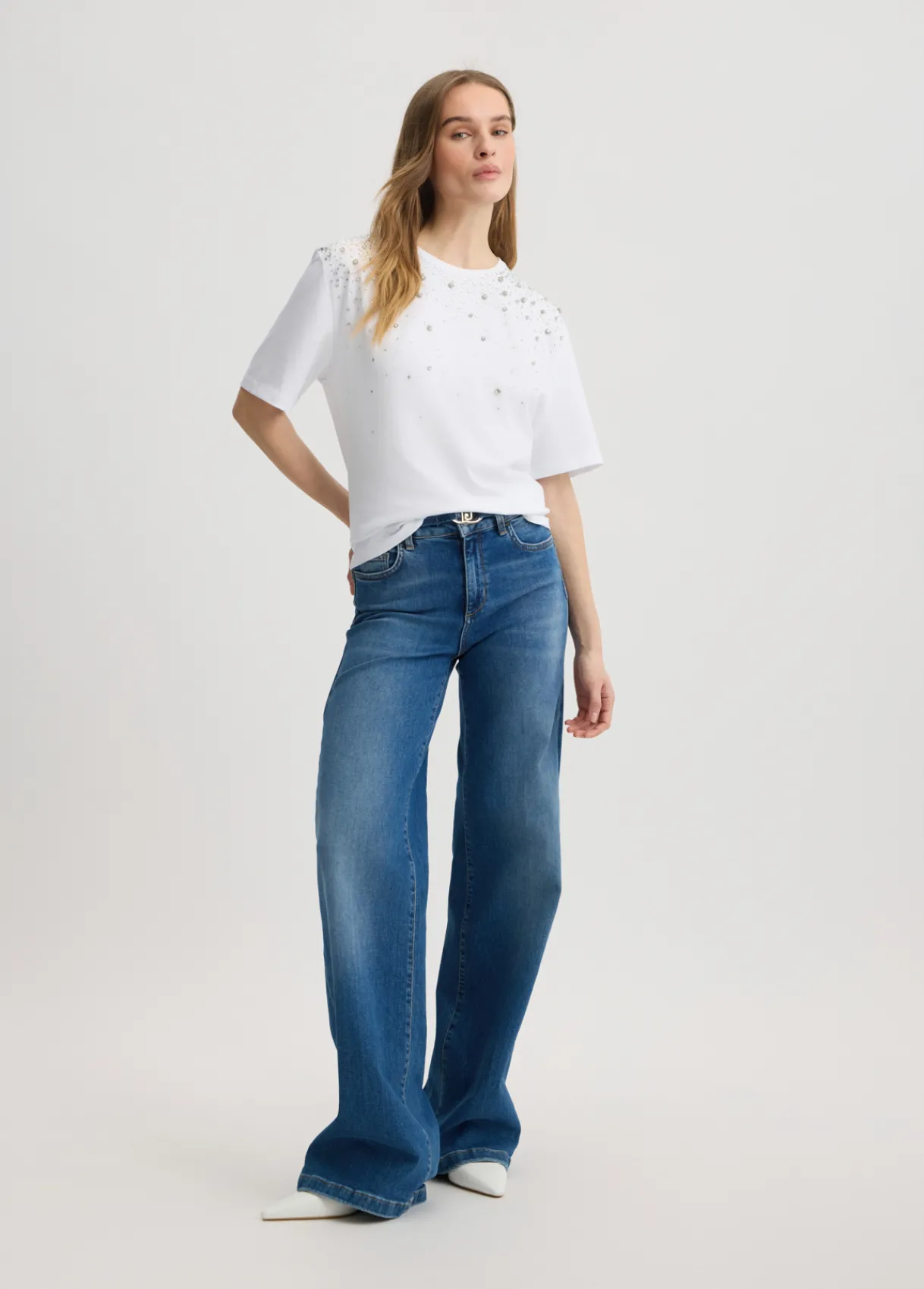 Liu Jo T-shirt avec strass et médaillons|Femme T-Shirts Et Tops
