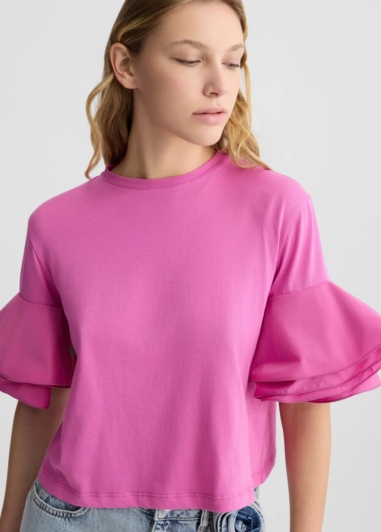 Liu Jo T-shirt avec volants|Femme T-Shirts Et Tops