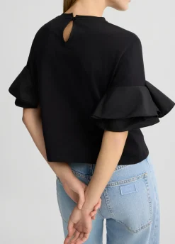 Liu Jo T-shirt avec volants|Femme T-Shirts Et Tops