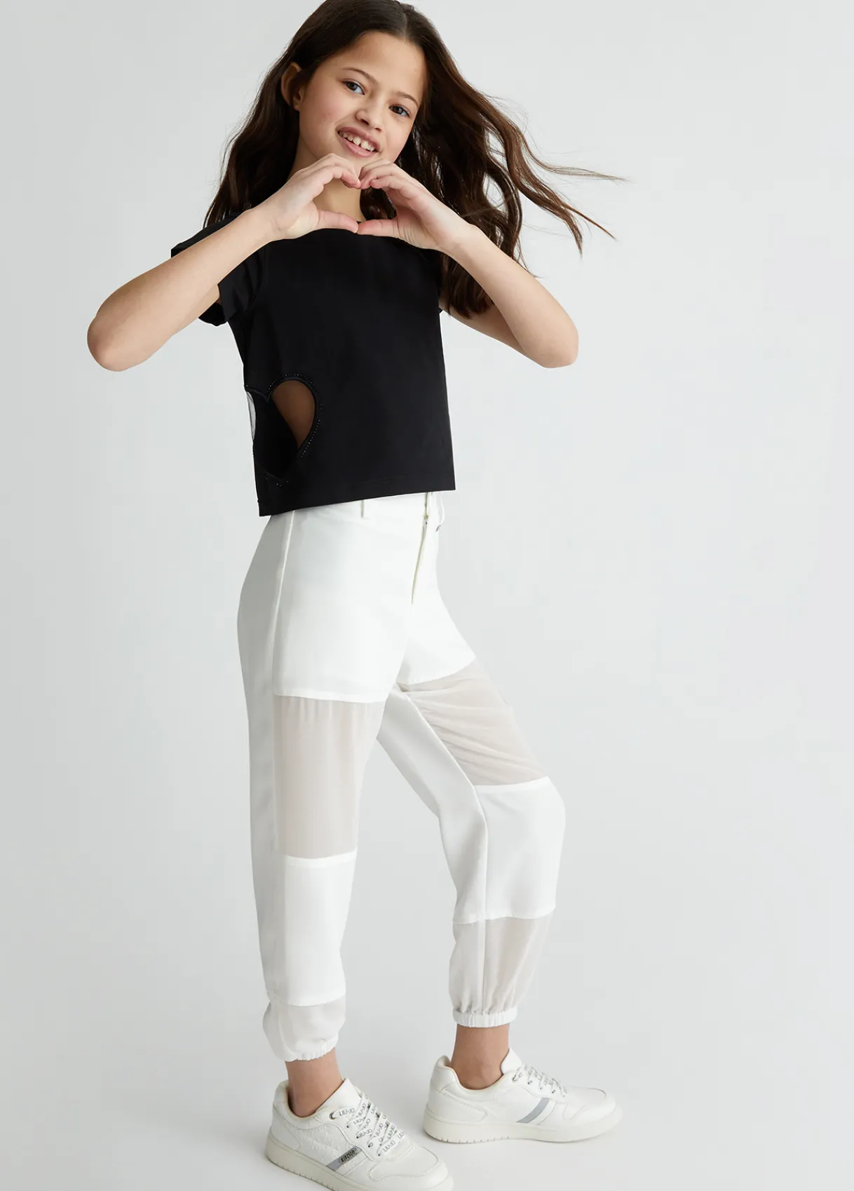 Liu Jo T-shirt en coton avec cœur|Enfant T-Shirt