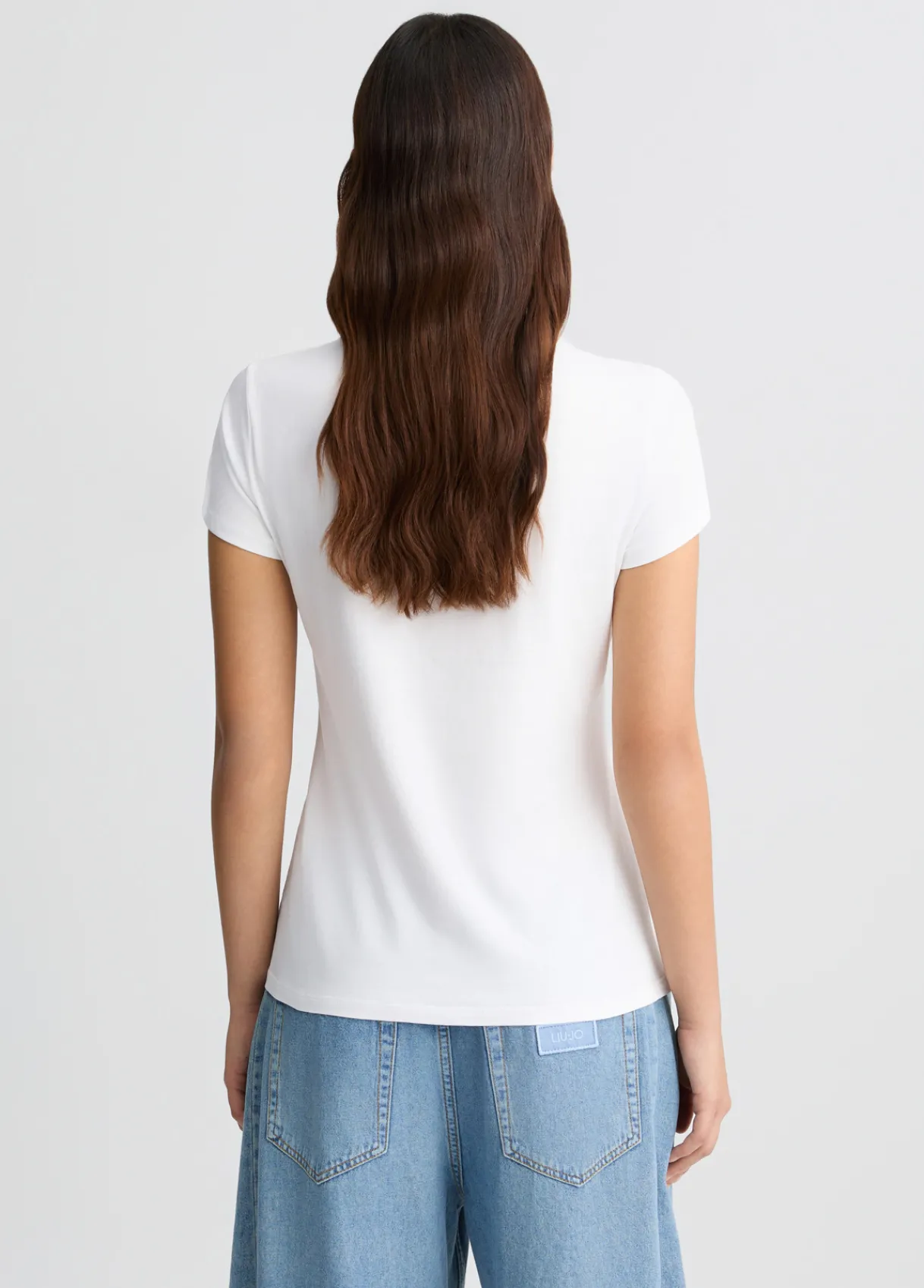 Liu Jo T-shirt en coton avec imprimé et strass|Femme T-Shirts Et Tops