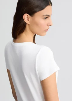 Liu Jo T-shirt en coton avec imprimé et strass|Femme T-Shirts Et Tops