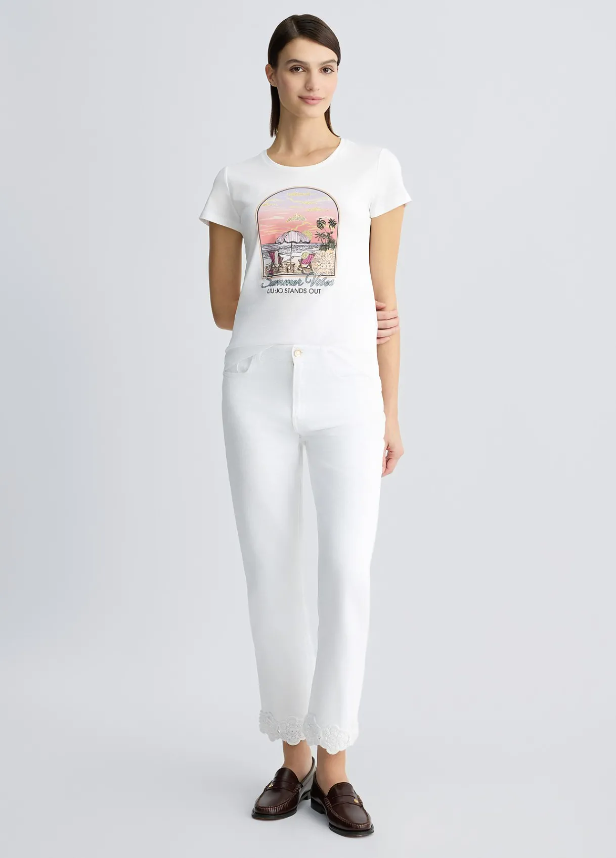 Liu Jo T-shirt en coton avec imprimé|Femme T-Shirts Et Tops
