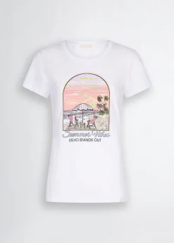 Liu Jo T-shirt en coton avec imprimé|Femme T-Shirts Et Tops