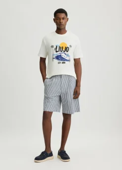 Liu Jo T-shirt en coton avec imprimé|Homme Polos Et T-Shirts