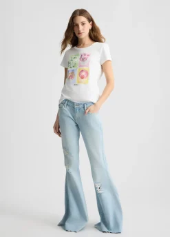 Liu Jo T-shirt en coton avec imprimé|Femme T-Shirts Et Tops