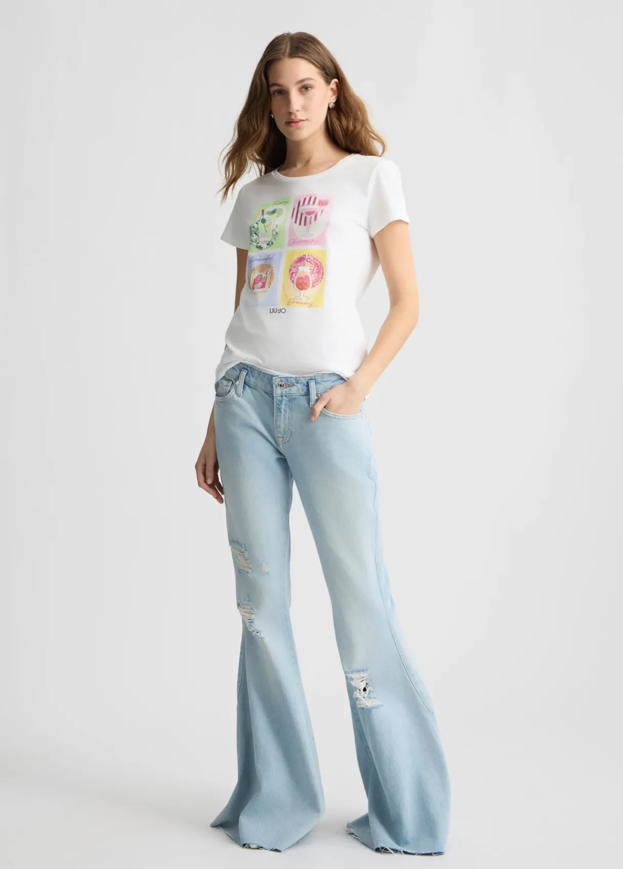 Liu Jo T-shirt en coton avec imprimé|Femme T-Shirts Et Tops