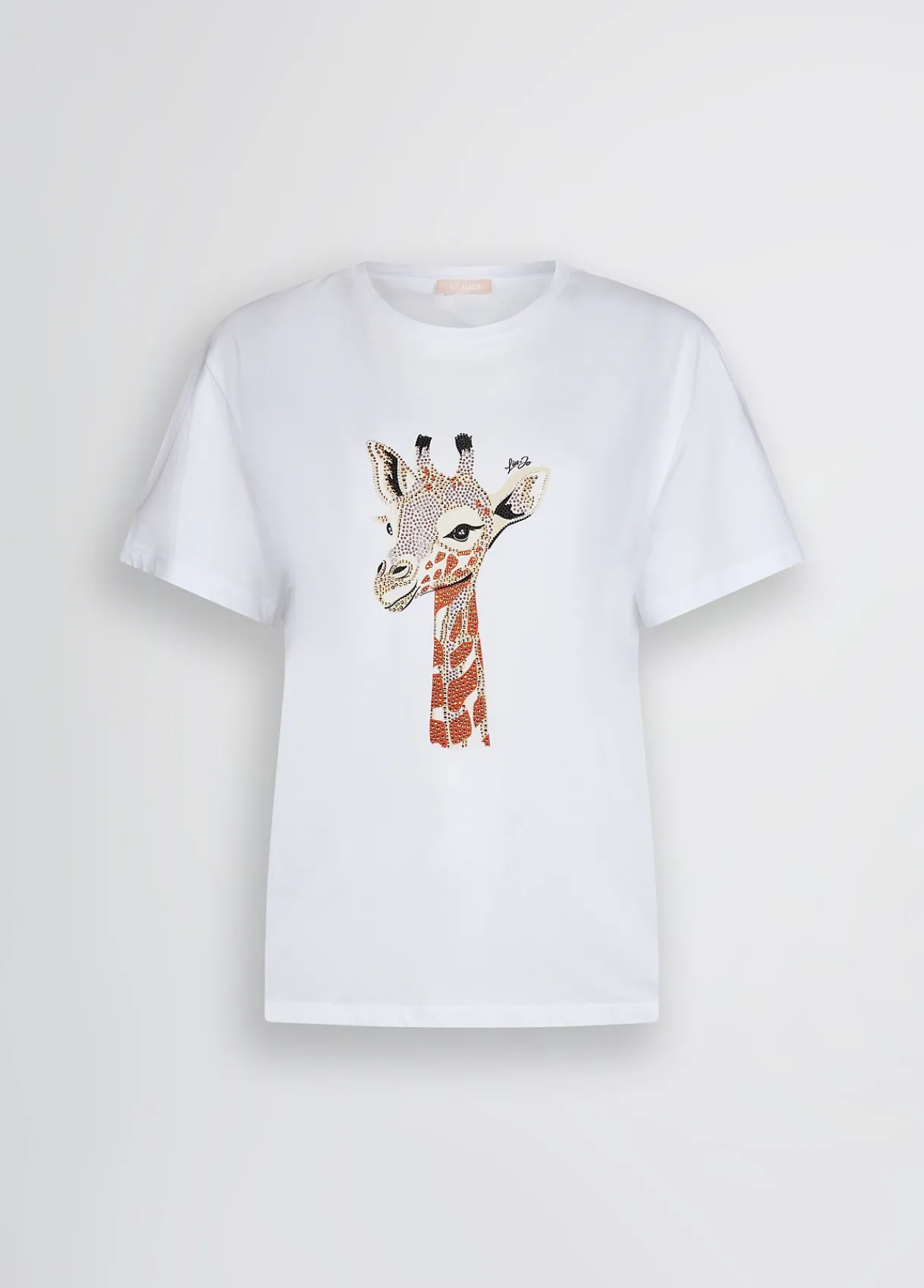 Liu Jo T-shirt en coton avec imprimé et strass|Femme T-Shirts Et Tops