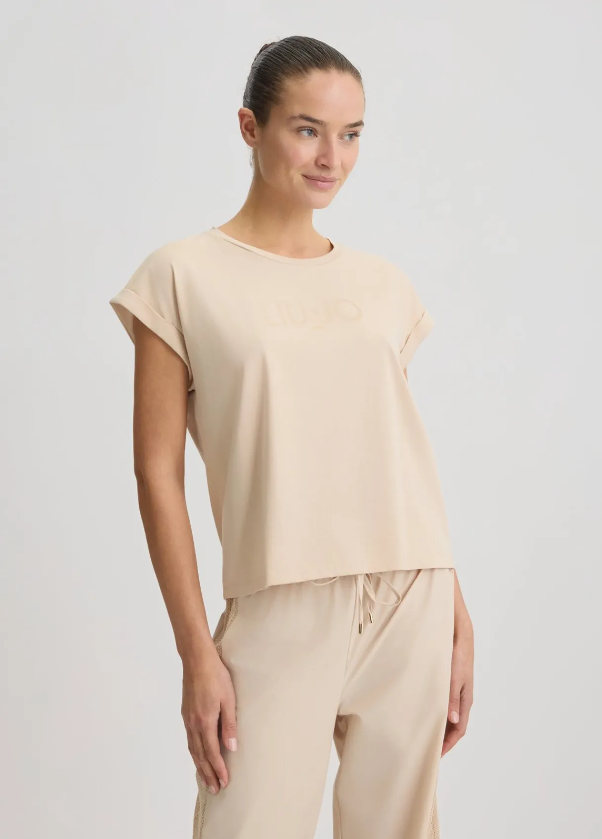 Liu Jo T-shirt en coton avec logo|Femme Vêtements De Sport|T-Shirts Et Tops