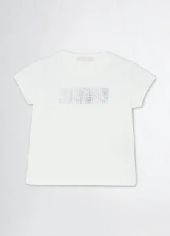 Liu Jo T-shirt en coton avec logo et strass|Enfant T-Shirts