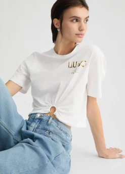 Liu Jo T-shirt en coton avec logo|Femme T-Shirts Et Tops