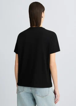Liu Jo T-shirt en coton avec paillettes et strass|Femme T-Shirts Et Tops