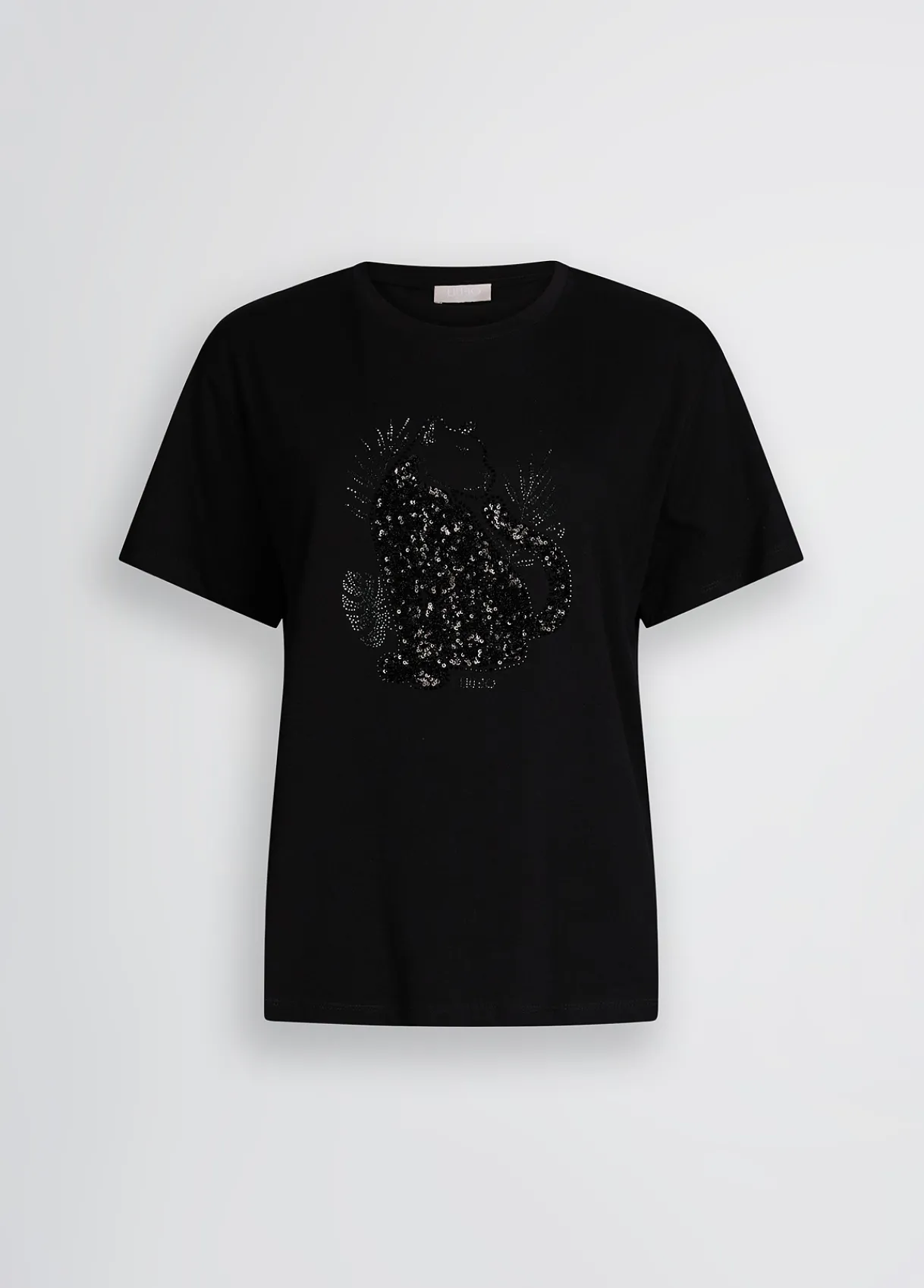 Liu Jo T-shirt en coton avec paillettes et strass|Femme T-Shirts Et Tops
