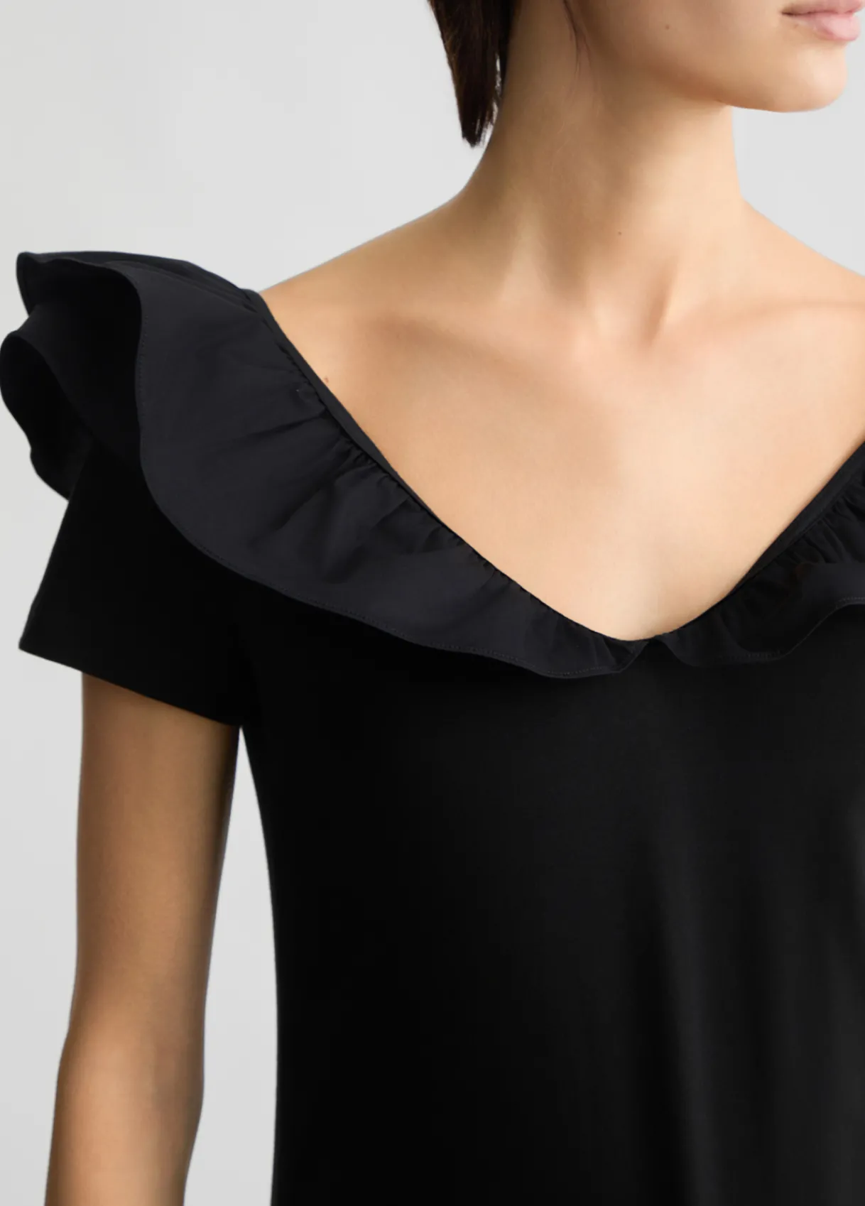 Liu Jo T-shirt en coton avec ruches|Femme T-Shirts Et Tops