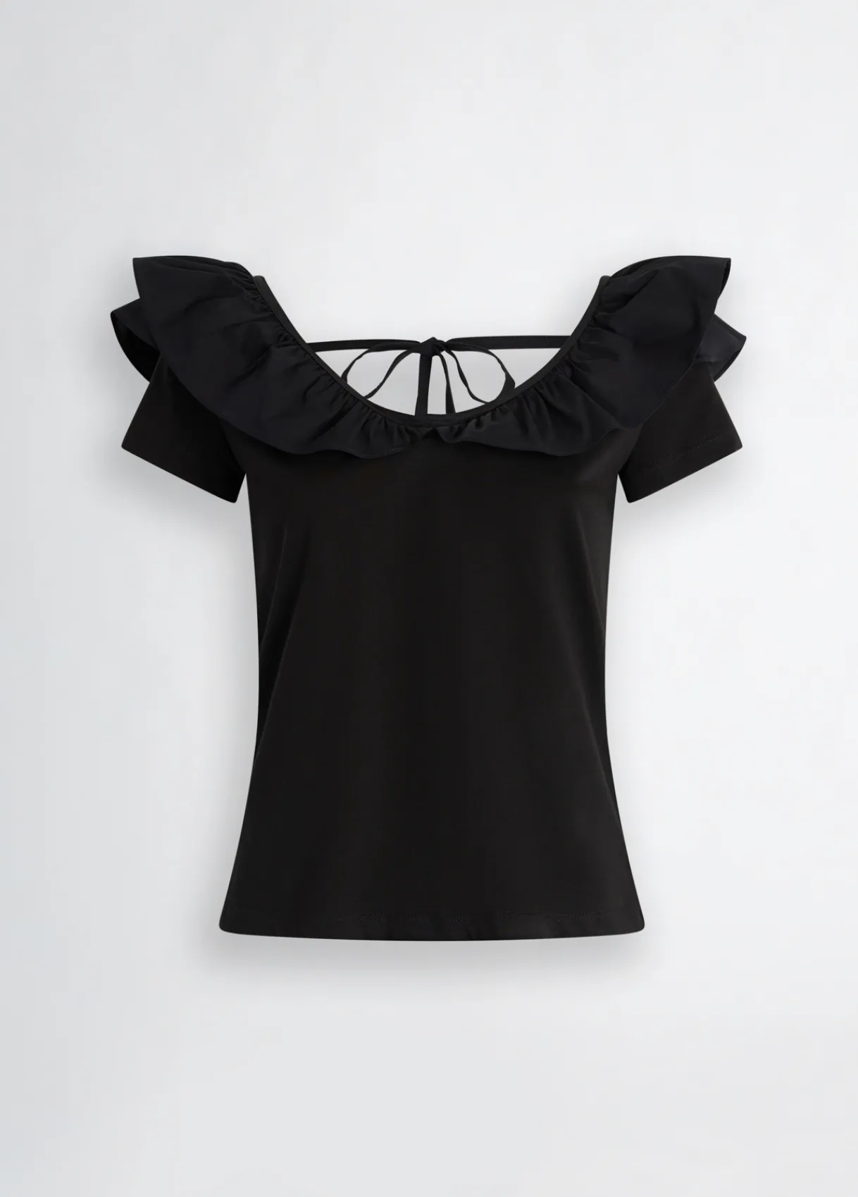 Liu Jo T-shirt en coton avec ruches|Femme T-Shirts Et Tops