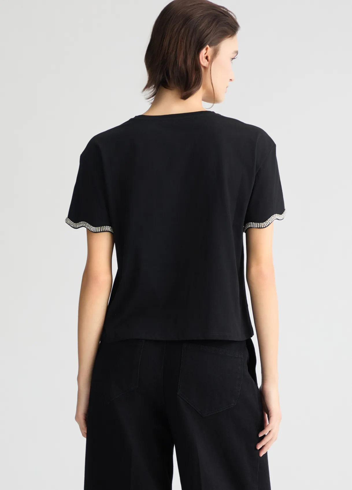 Liu Jo T-shirt en coton avec strass|Femme T-Shirts Et Tops