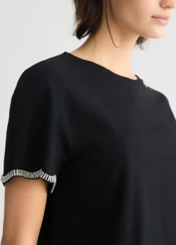 Liu Jo T-shirt en coton avec strass|Femme T-Shirts Et Tops