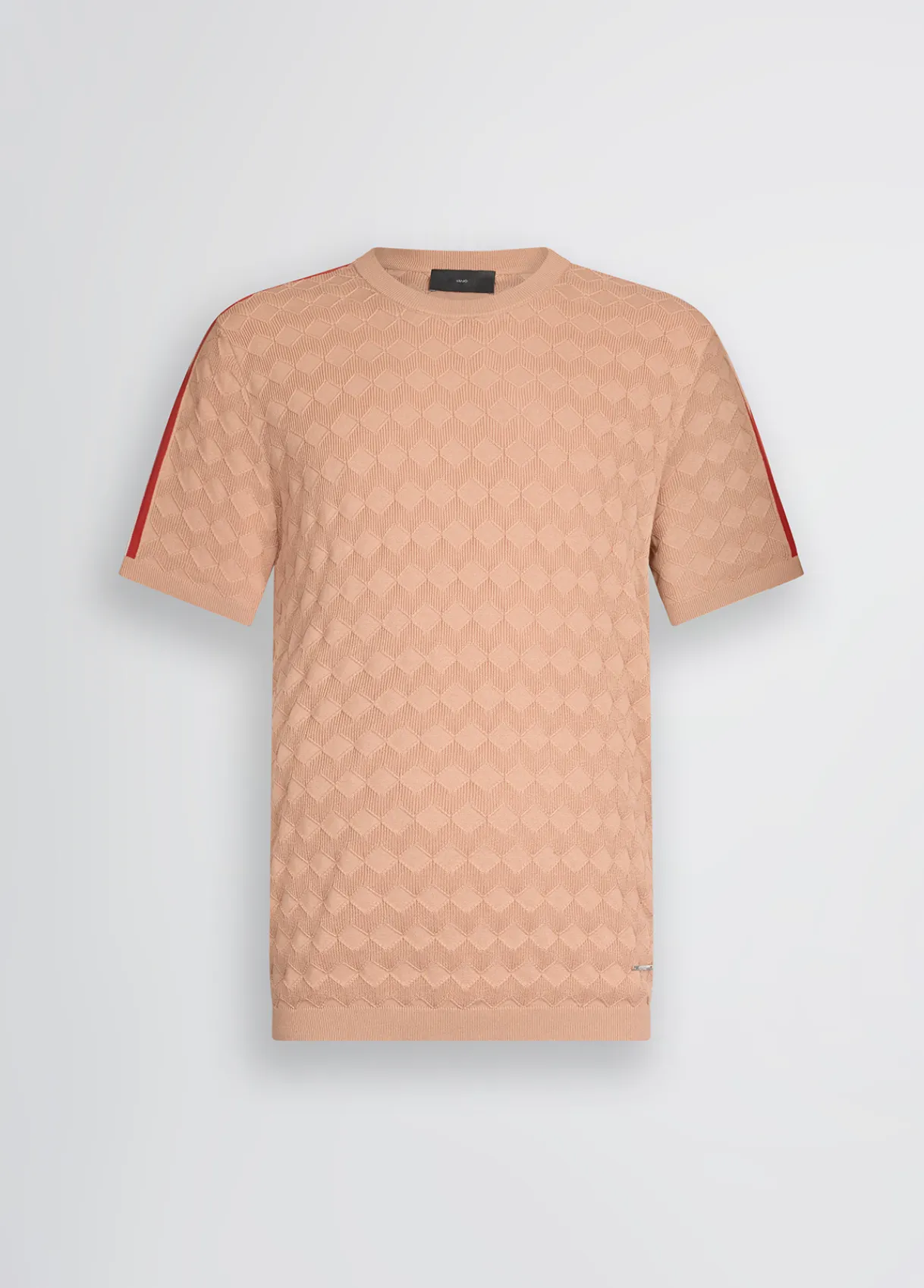 Liu Jo T-shirt en jacquard couleur pêche|Homme Pulls Et Sweaters