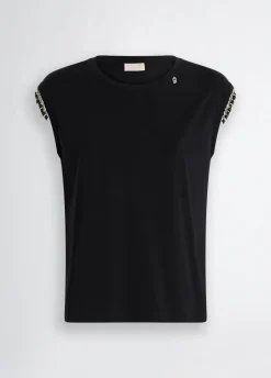 Liu Jo T-shirt en jersey avec perles|Femme T-Shirts Et Tops