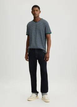 Liu Jo T-shirt en piqué de coton à rayures|Homme Polos Et T-Shirts